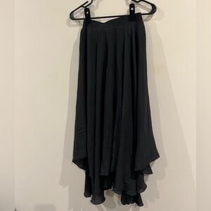 Black Women's Asymmetrical Maxi Skirt